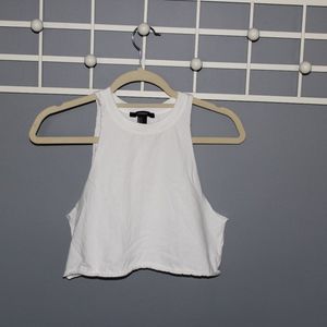 White Cut-Off Crop Top